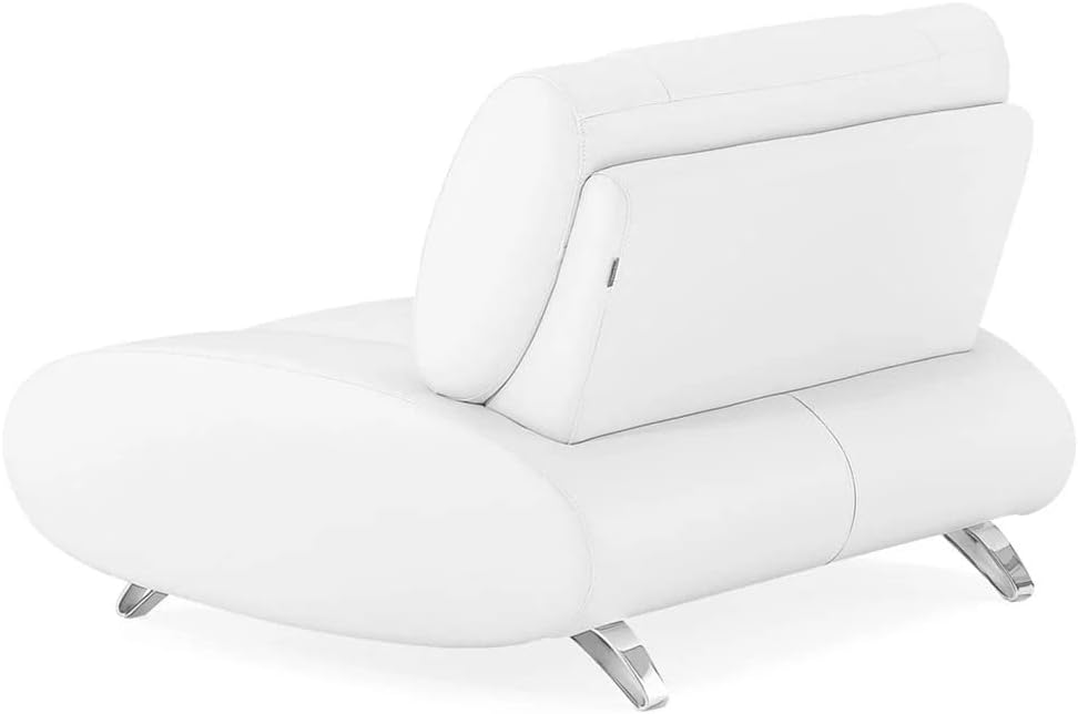 ZURI Modern Aspen White Microfiber Leather Chair