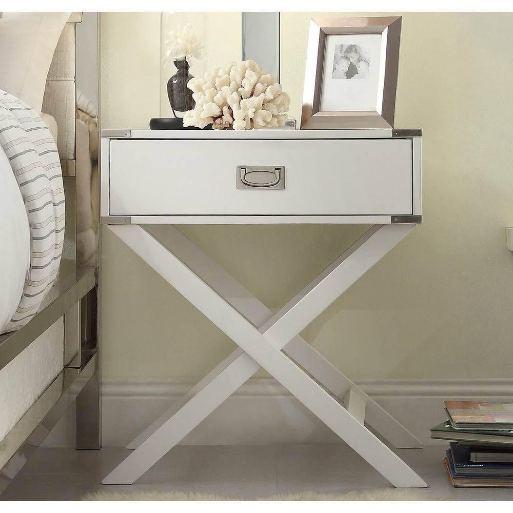 Kenton x Base Wood Accent Campaign Table by Inspire Q Bold - Espresso