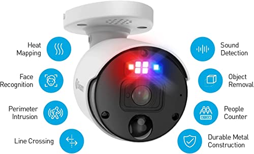 Swann 4K Security Camera System, 8 Channel 8 Cam, DVR with 2TB for 24/7 Home Surveillance, Indoor/Outdoor Wired 8MP Bullet Cameras, Color Night Vision, IP66,True Detect, Spotlights & Sirens