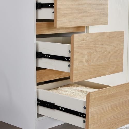 74" H 3 Doors 2 Drawers White Bedroom Wardrobe Armoire Closet Freestanding Clothes Storage Armoire Organizer with Hanging Rod Shelves Clothes Cabinet for Bathrooms Clothes Storage