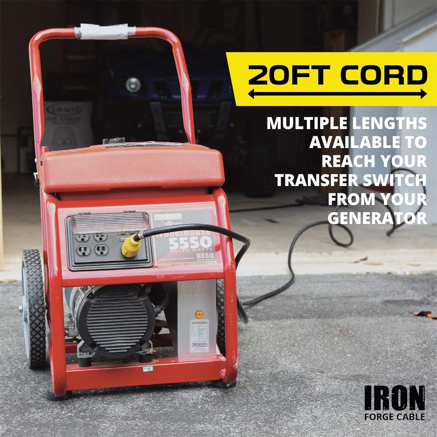 30 Amp Generator Cord - L14-30 40 Ft Generator Power Cable with Organizer 10/4 SJTW, 125/250v, 7500 Watt