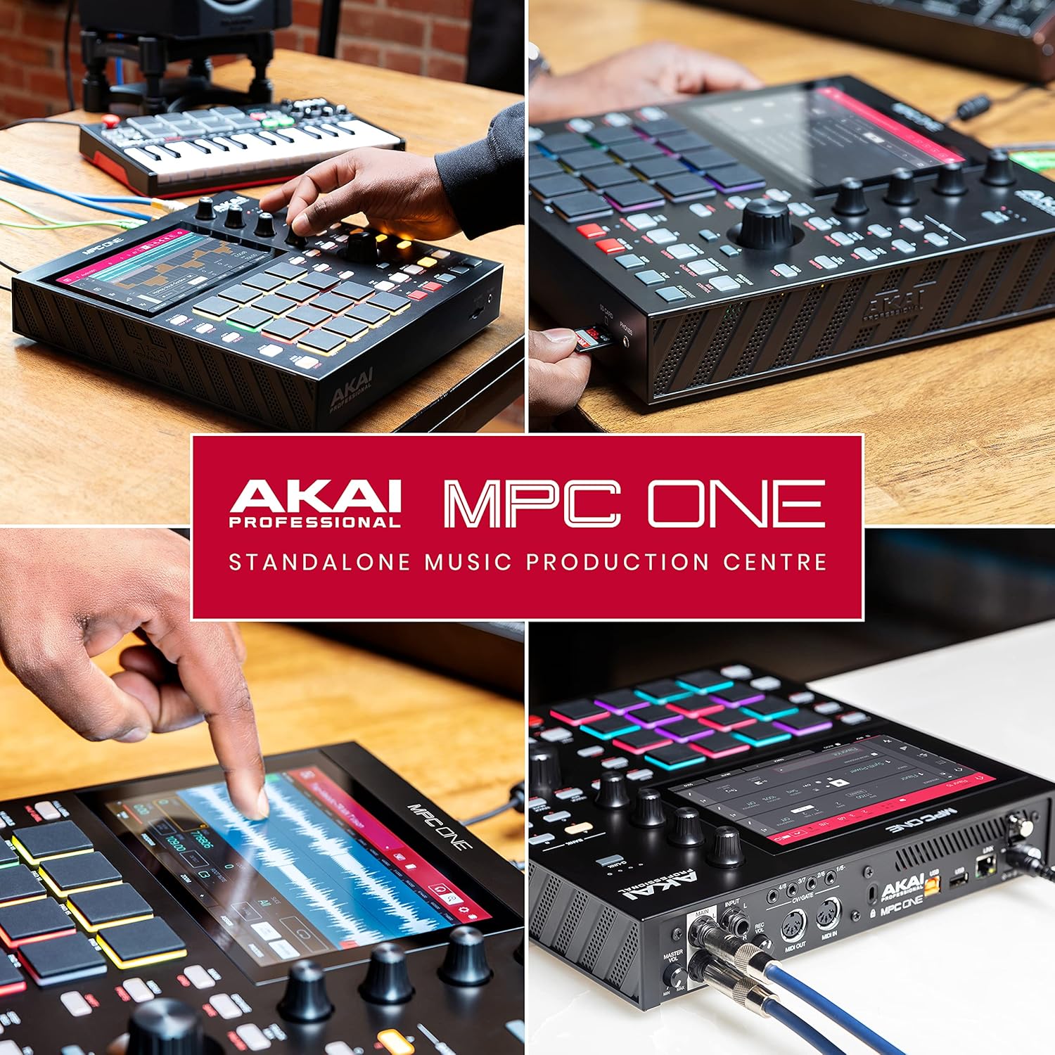 Akai Professional MPC One – Drum Machine, Sampler & MIDI Controller with Beat Pads, Synth Engines, Standalone Operation and Touch Display
