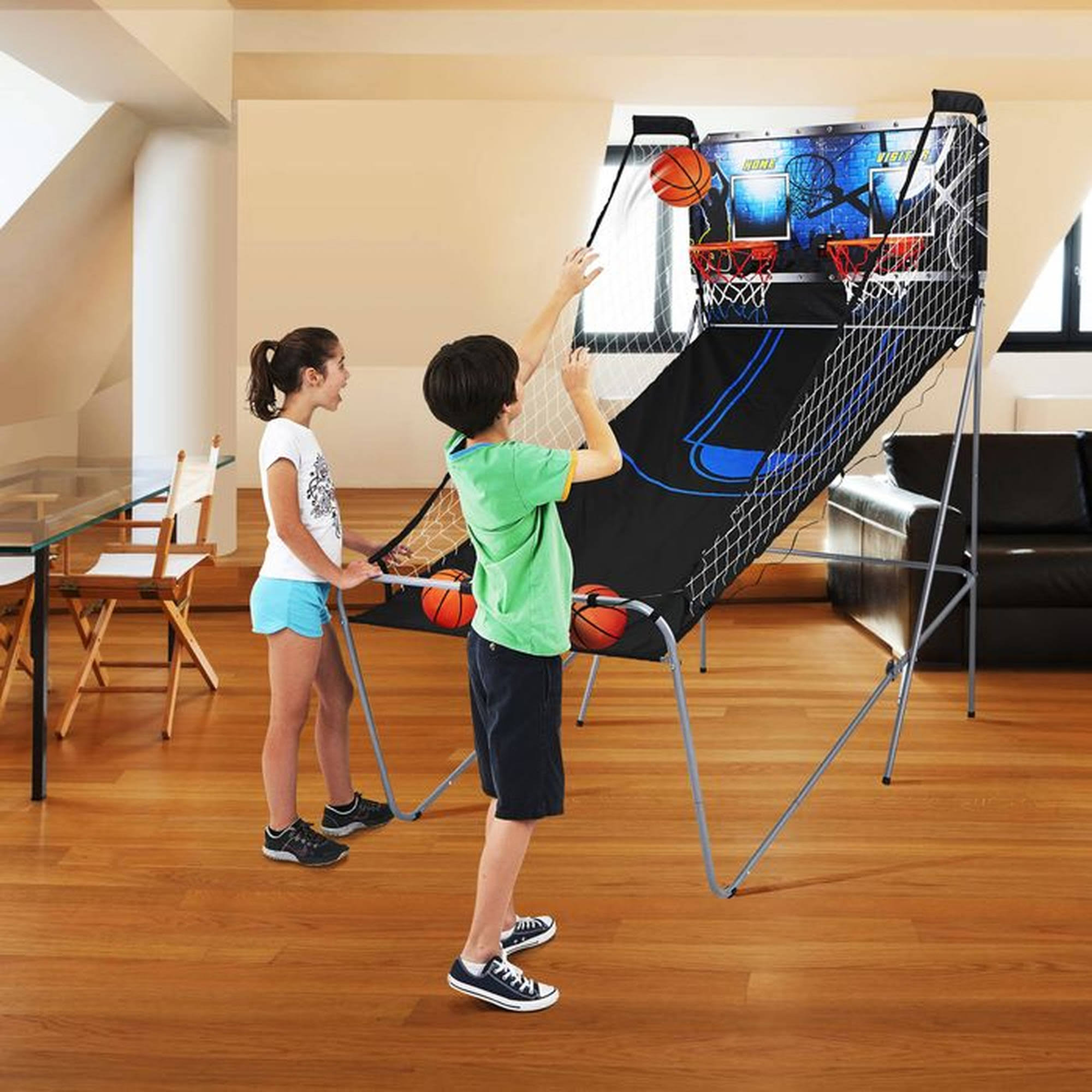 MD Sports 2-Player Arcade Basketball Game with 8 Options