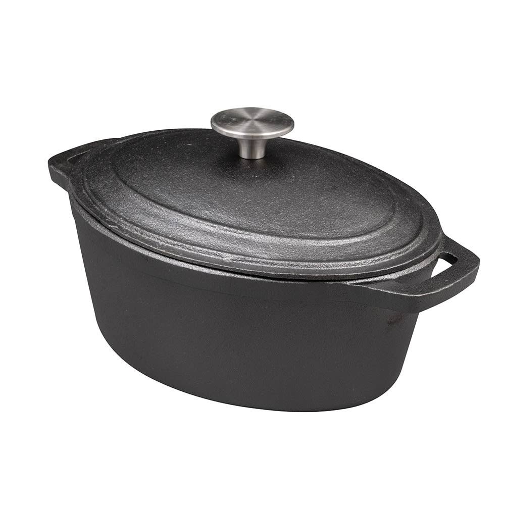 American Metalcraft CIPO3 Cast Iron, Oval Casserole, Large, 3 Qt.