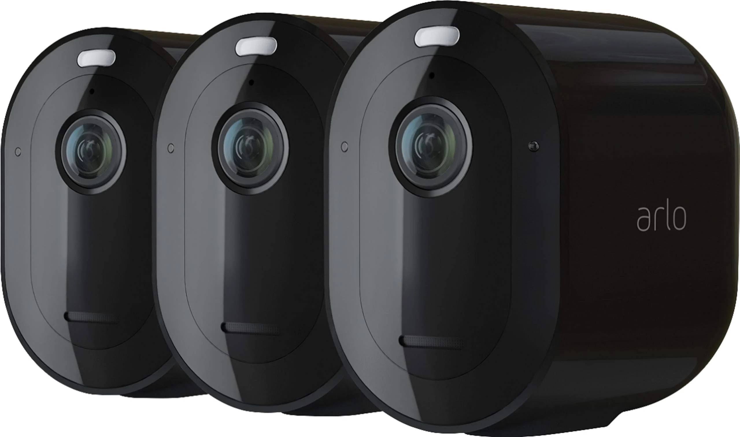 Arlo Black Pro 4 Wire-Free Spotlight Camera - 3 Camera Pack