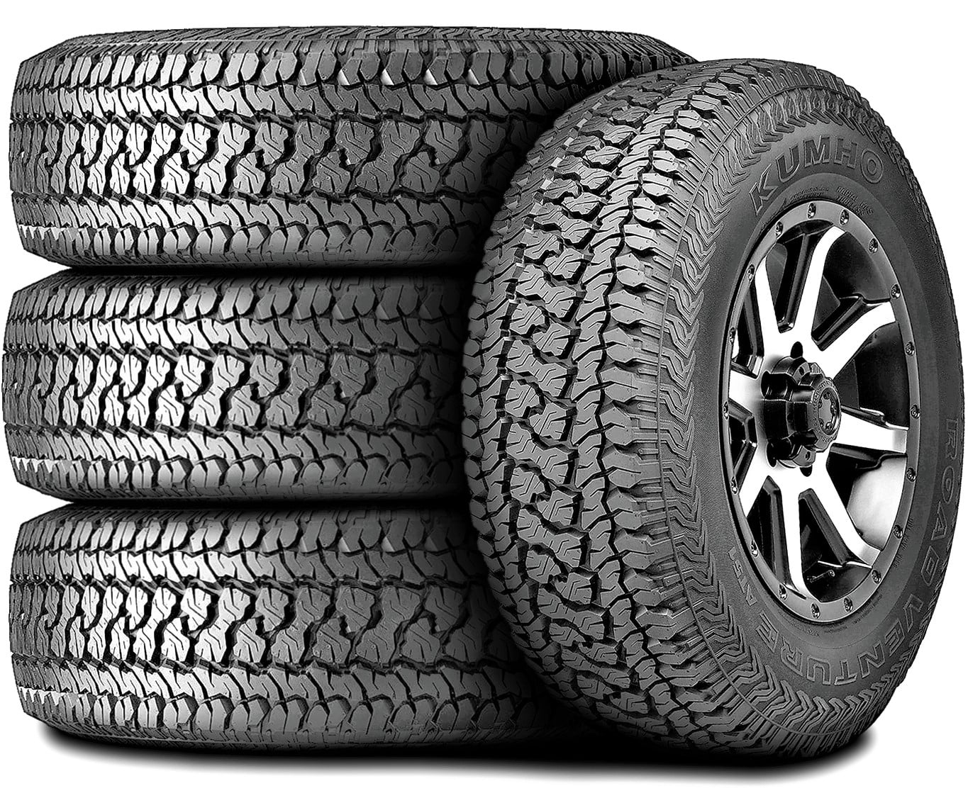 Set of 4 (FOUR) Kumho Road Venture AT51 265/65R17 112T A/T All Terrain Tires Fits: 2005-15 Toyota Tacoma Pre Runner, 2000-06 Toyota Tundra Limited