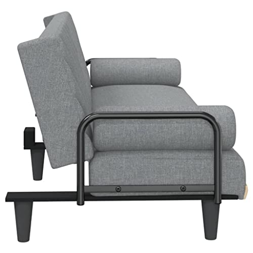Sofa Bed with Armrests Light Gray Fabric,Versatile Convertible Sofa Bed for Comfortable Living and Overnight Stays Sofas & Couches for Living Room