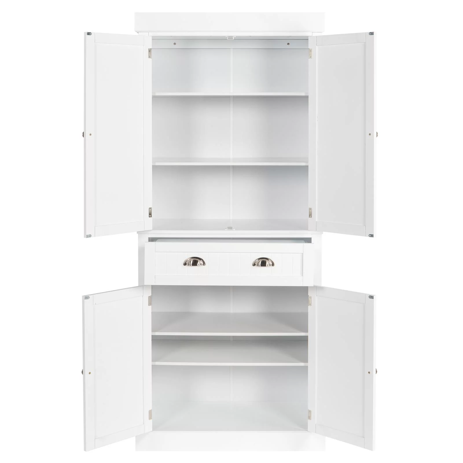 Winado 72" H Wardrobe Armoire Freestanding Storage Pantry Utility Cabinet with Drawer, Soft Close Doors