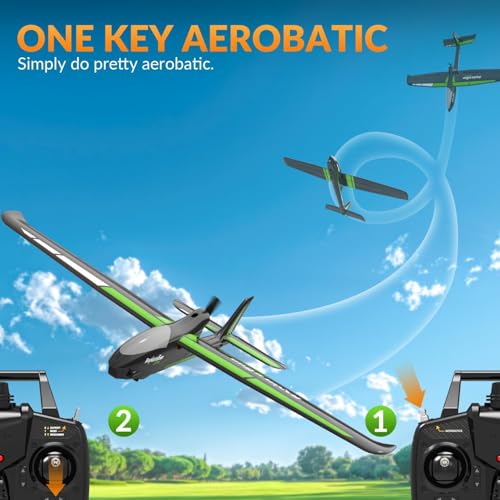 VOLANTEXRC RC Plane, 4CH Remote Control Glider Airplane RTF with 6-Axis Gyro, 3 Modes & Aerobatics Easy to Fly, 2.4GHz Radio Controlled Aircraft for Beginners, Boys & Adults, Ranger600 Stunt, Black