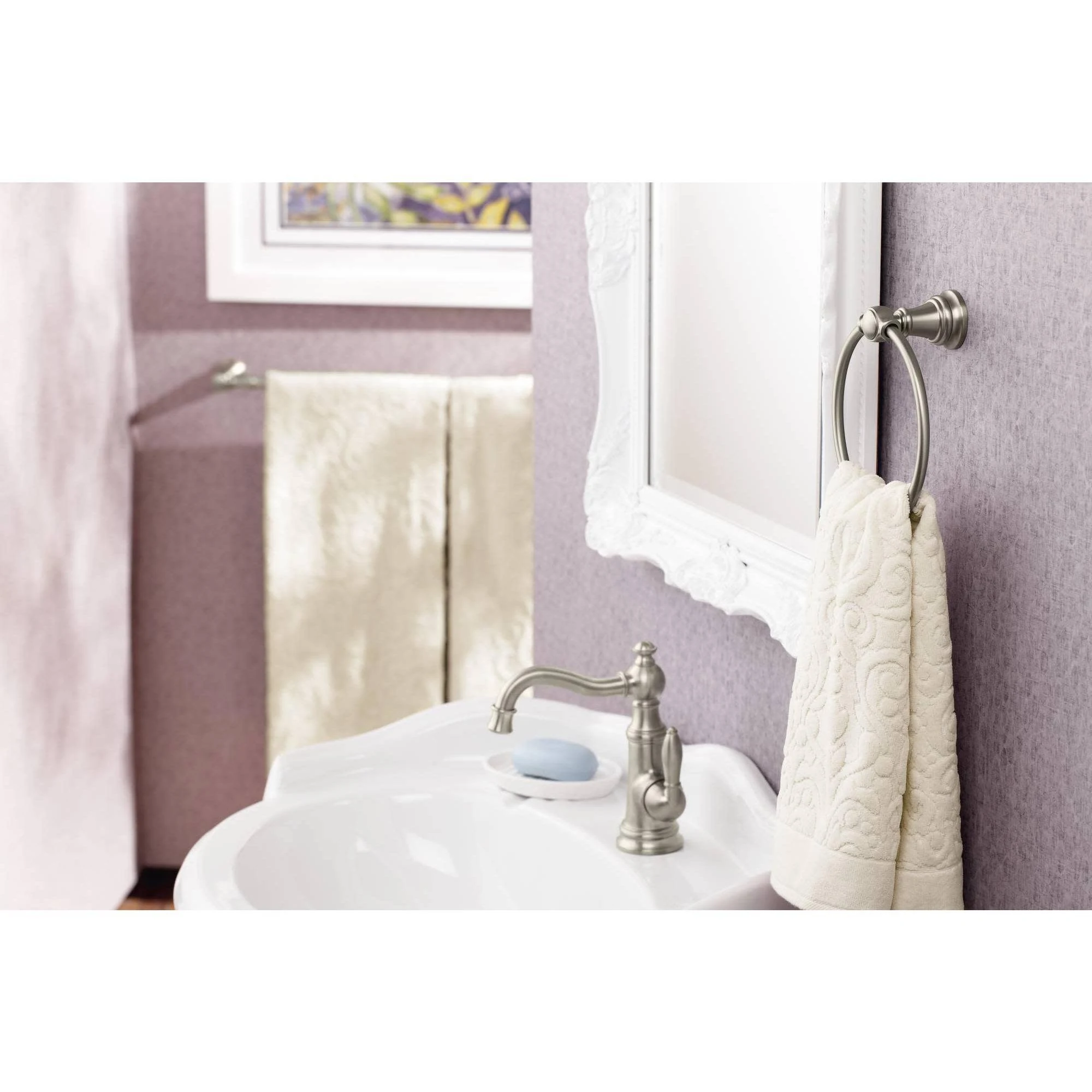 Moen S42107 Weymouth Single Handle Single Hole Bathroom Faucet - Matte Black