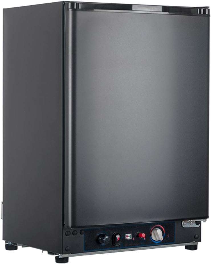 Smad 3.5 Cu.ft. Propane Refrigerator 3 Way Gas/110V/12V Refrigerator with Freezer for RV Camper with Electric/Gas Thermostat and Flame Indicator