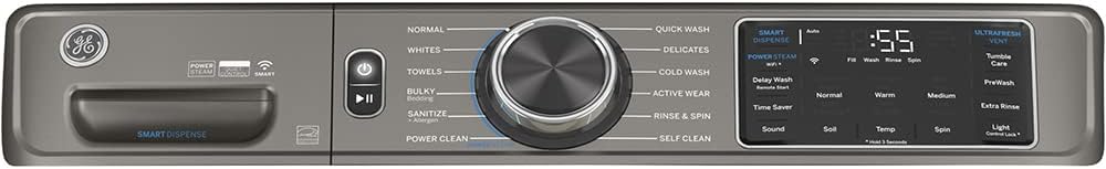 GE® 4.8 cu. ft. Capacity Smart Front Load ENERGY STAR® Steam Washer with SmartDispense™ UltraFresh Vent System with OdorBlock™ and Sanitize + Allergen
