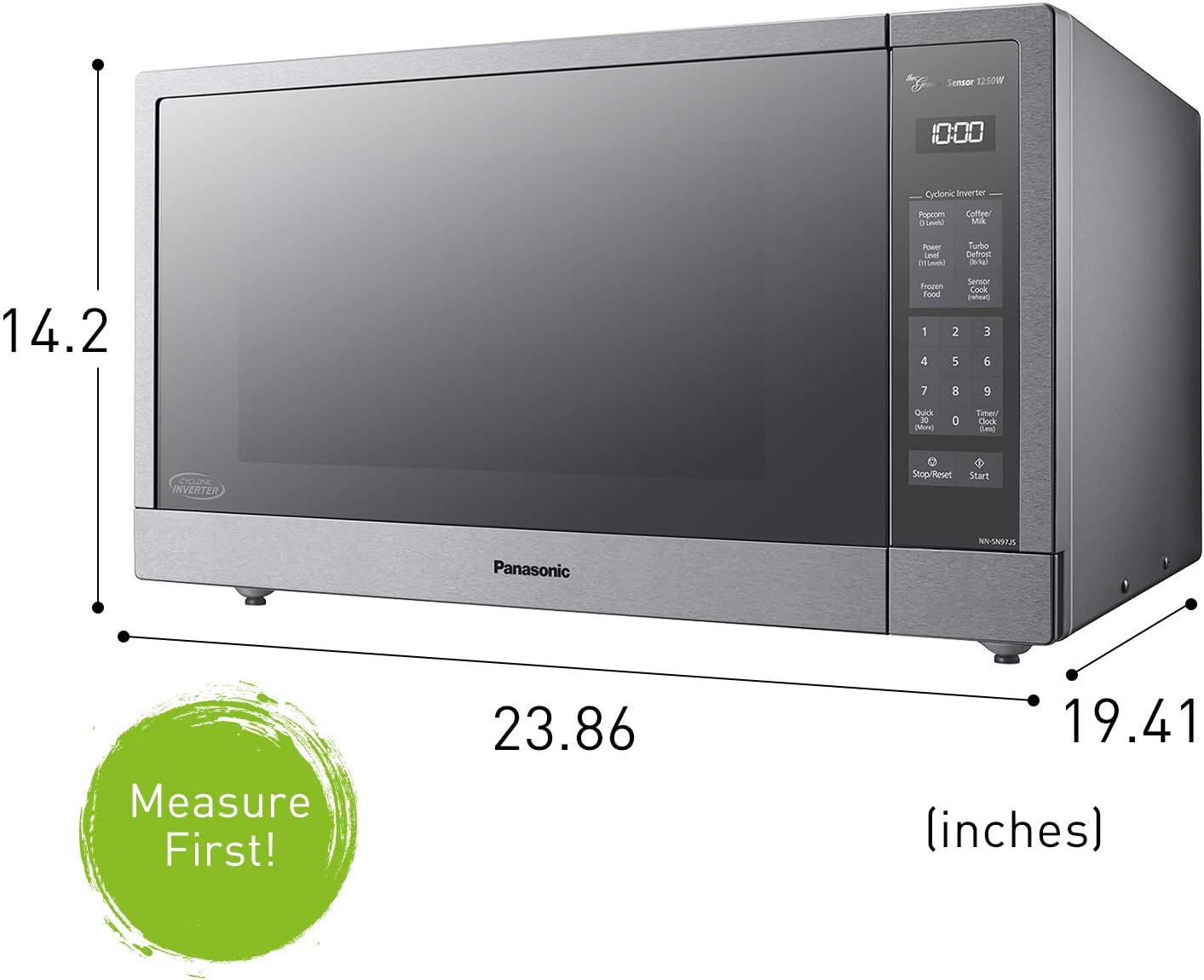 Panasonic Microwave Oven NN-SN97JS Stainless Steel and 30-inch Microwave Trim Kit for 2.2 cu ft, NN-TK932SS