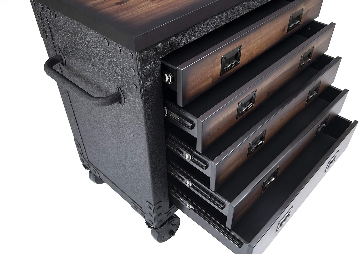 DuraMax 36" 5 Drawer Rolling Tool Chest with Wood Top 68006