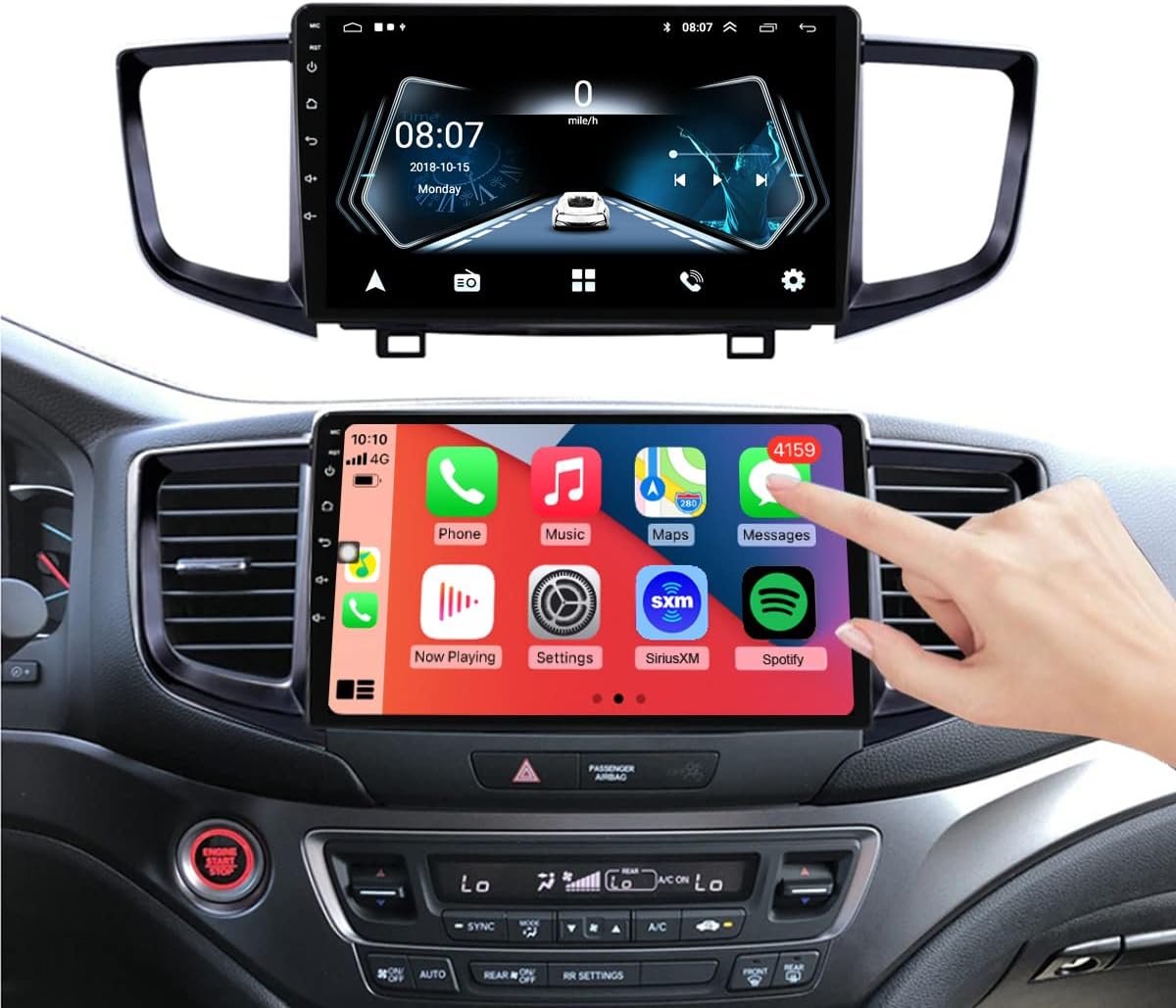 Radio for Honda Pilot Android Stereo 2016-2021 IPS 9inch Touch Screen 2G RAM 32G ROM Build in Wireless carplay Free Camera