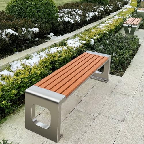 Garden Benches for Outdoors Metal Bench Patio Backless Bench Weather Proof Porch Bench for Park Garden and Lounge(120cm/47in)