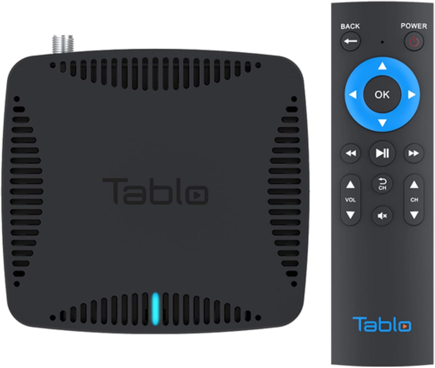 Tablo TQNS4B-01-CN Quad Over-The-air [OTA] Digital Video Recorder [DVR] for Cord Cutters - with WiFi, Live TV Streaming, & Automatic Commercial Skip, Black