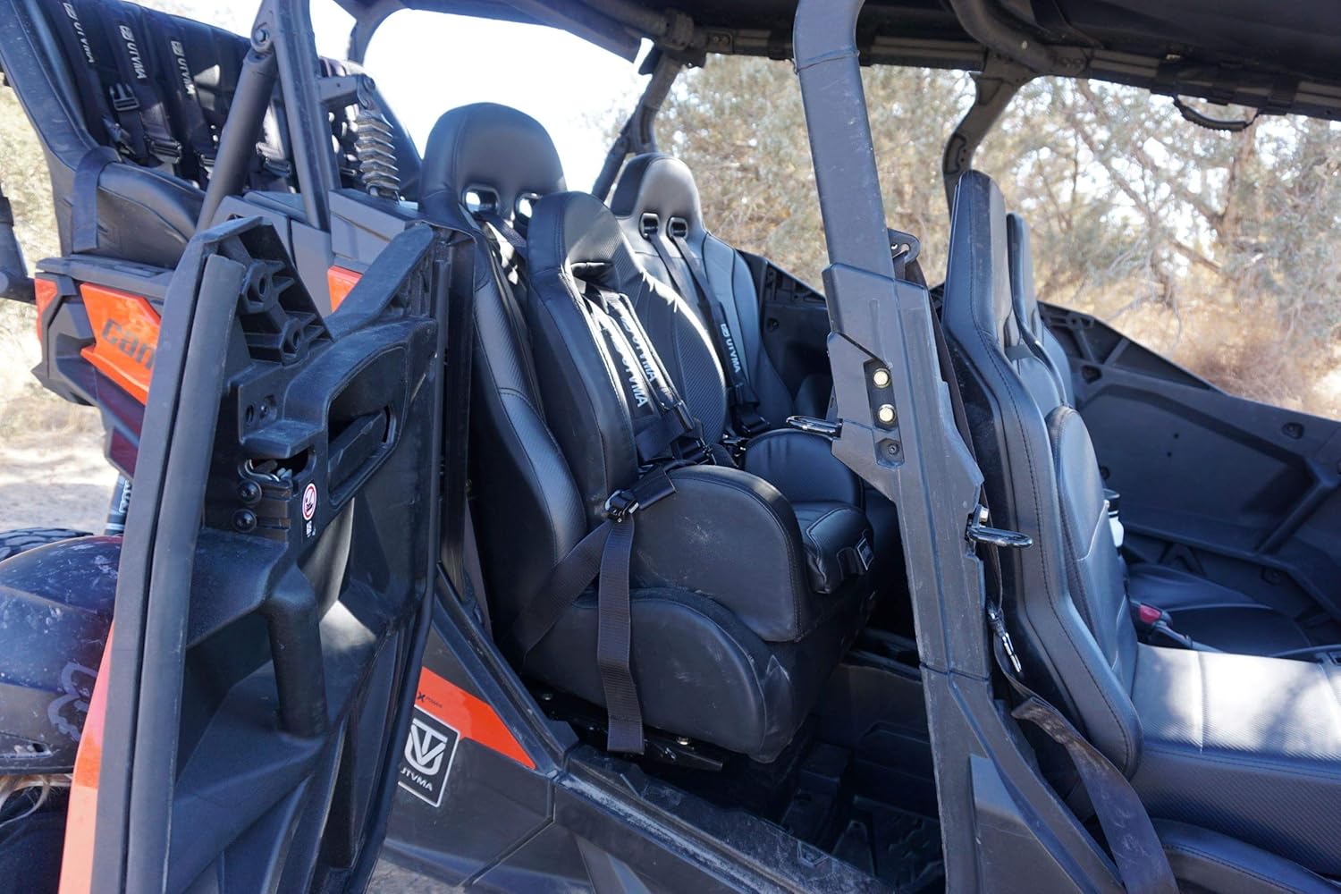 UTV Mini Bucket Seat | Kid Seat | Harness Slot | Suspension Seat | 4-point or 5-point harness compatible (Seat w/ 4-Point Harness)