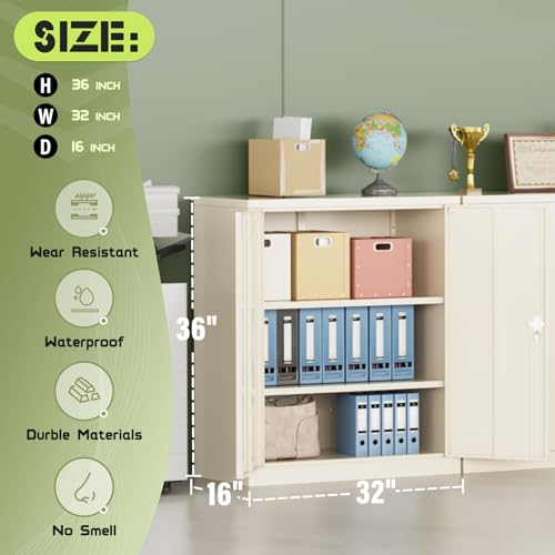 Incbruce 72” Metal Storage Cabinet, Garage Cabinets and Storage System with Doors and Shelves, Tall Lockable Tool Cabinet for Garage, Office, Home (Black)