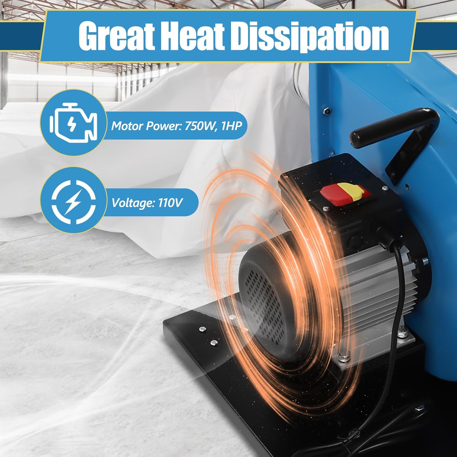 1HP Dust Collector with Wire, 550 CFM Wheeled Jet Dust Collection, Potable 14.8-Gallon White Bag Dust Collector 30 Micron Bag Filtration Dust Collector, For Industrial Cleaning.