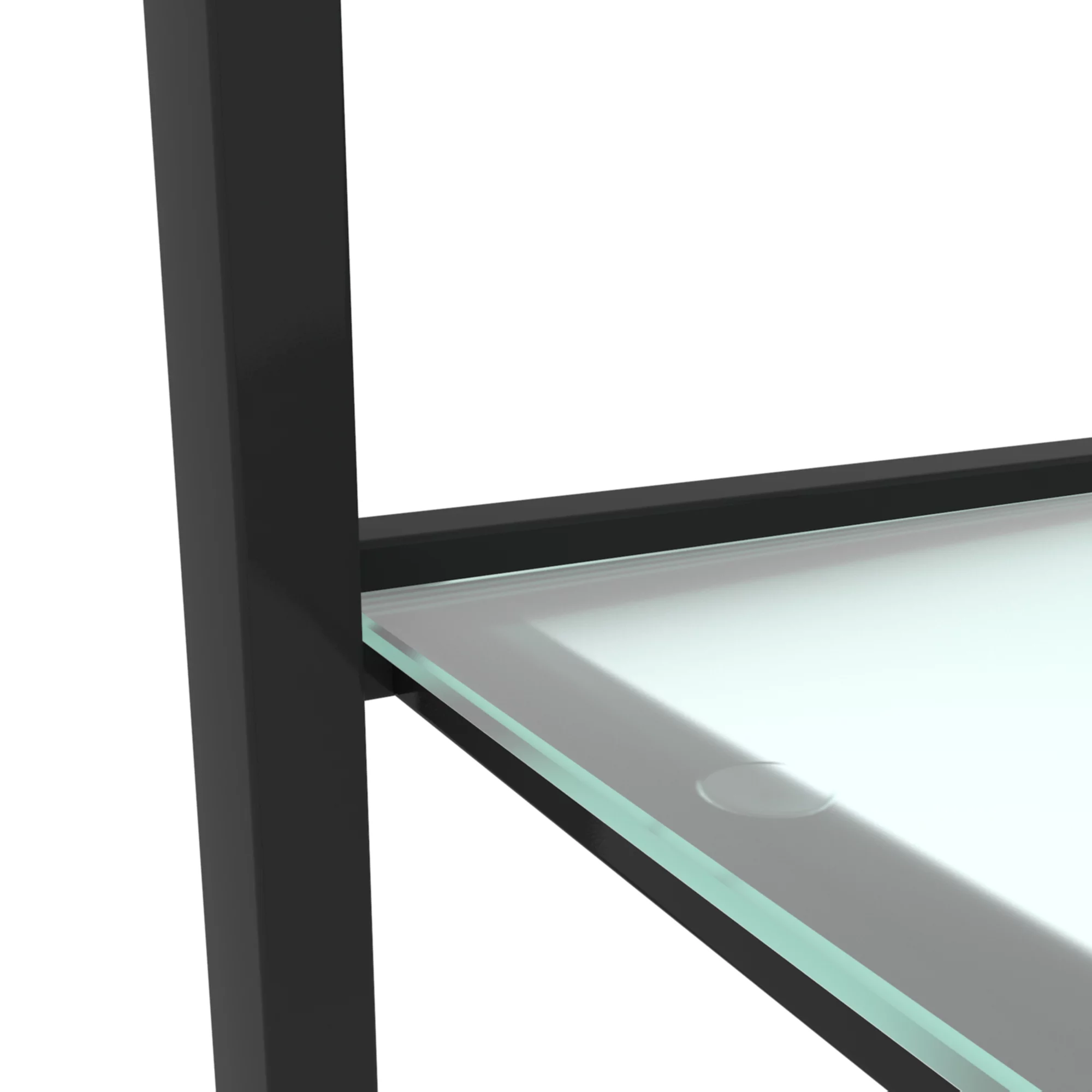 Ufurpie Set of 2 Tempered Glass End Table,Tea Table,Coffee Table,Square Side Table for Living Room,OfficeBlack