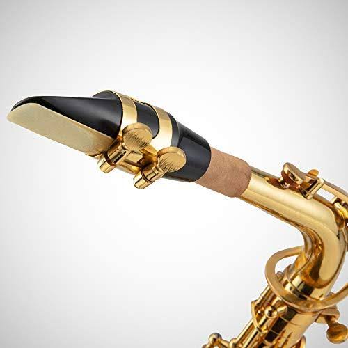 LyxJam Alto Saxophone E Flat Brass Sax Beginners Kit - Nickel - Alto Horns