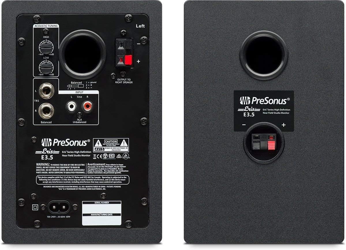 Presonus AudioBox 96 Studio Audio Interface with Creative Software Kit and Studio Bundle and Eris E3.5 Pair Studio Monitors and Adjustable Boom Arm Kit + HD7 Headphones