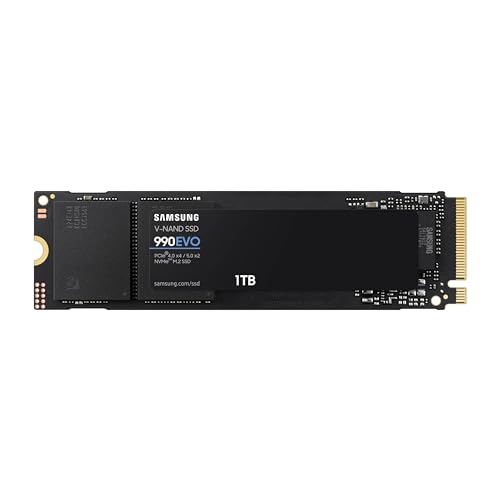 Samsung 990 EVO Plus SSD 4TB, PCIe Gen 4x4 | Gen 5x2 M.2, Speeds Up-to 7,250 MB/s, Upgrade Storage for PC/Laptops, HMB Technology and Intelligent Turbowrite 2.0, (MZ-V9S4T0B/AM)