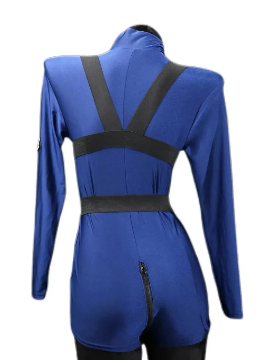 'Officer' Stretchy Tight Sexy Costume Bodysuit For Valentines Day