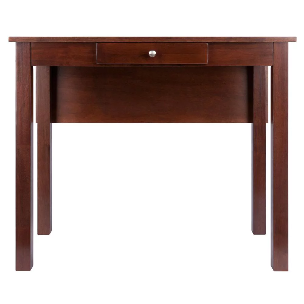 Winsome Wood Perrone High Table with Drop Leaf, Walnut