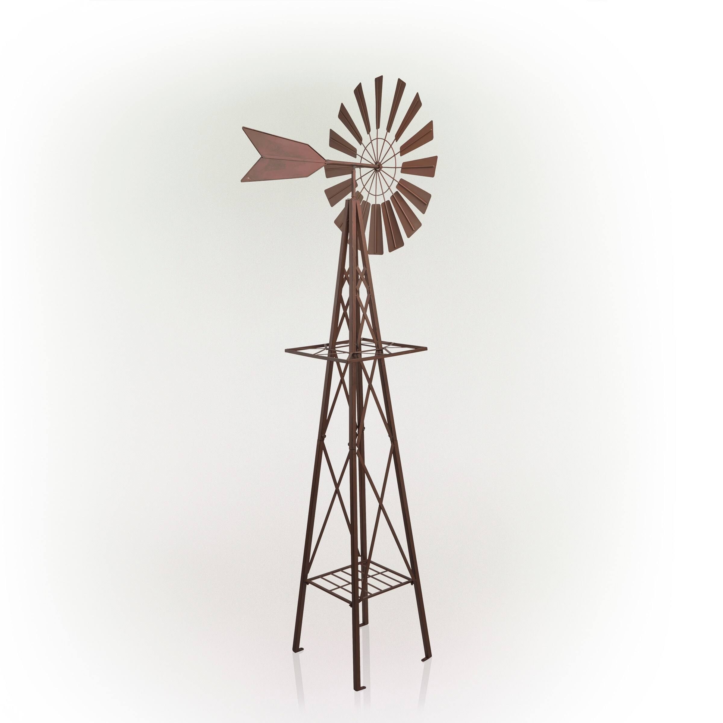 Alpine Metal Windmill Garden Stand