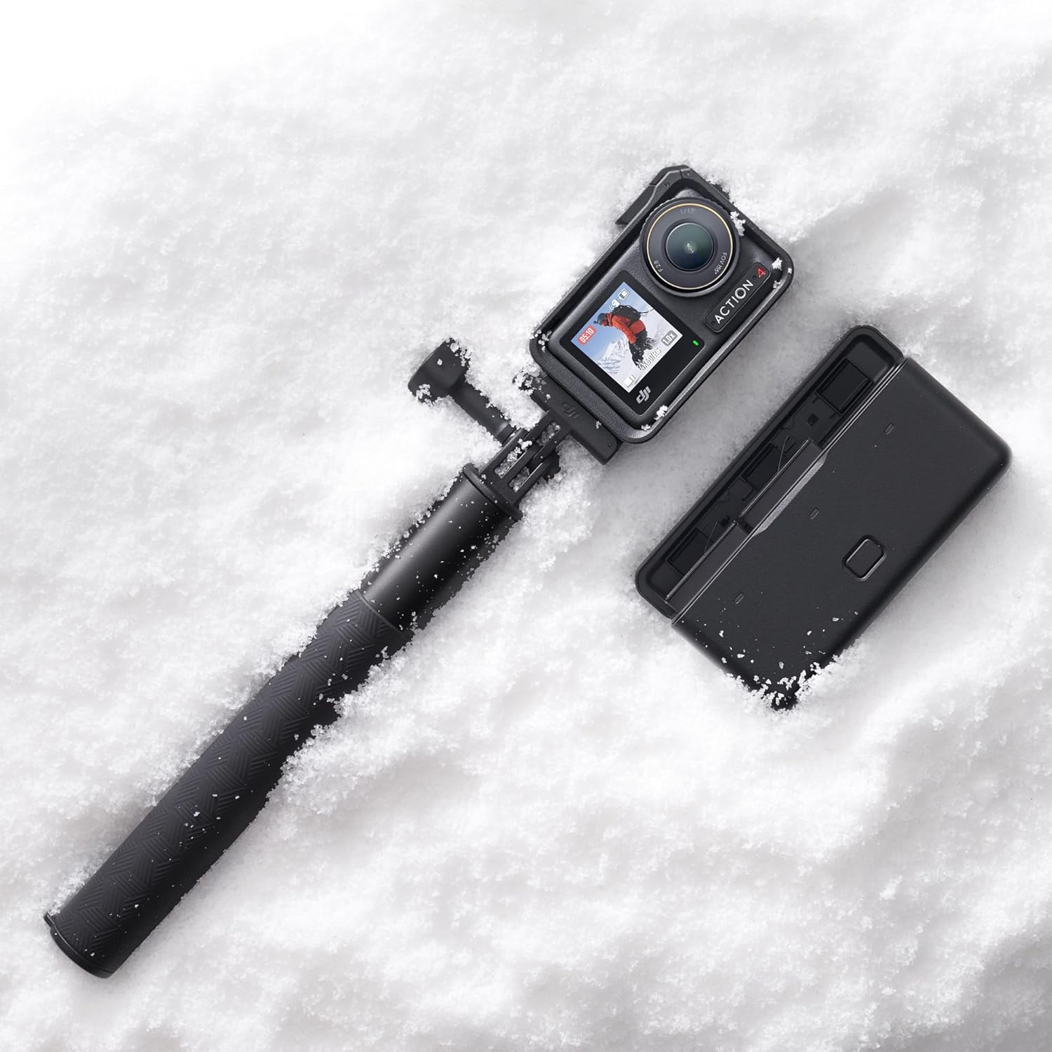 DJI Osmo Action 4 Camera Adventure Combo Waterproof Bundle with 50 Piece Accessory Kit, Memory Card and Software - 1/1.3 Sensor, Low-Light Imaging, Deep-Freeze Resistant & Long-Lasting Battery Life