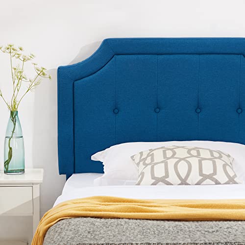 VECELO Upholstered Platform Bed Frame with Adjustable Headboard, Wooden Slats Support, No Box Spring Needed, Modern Style, Twin Size