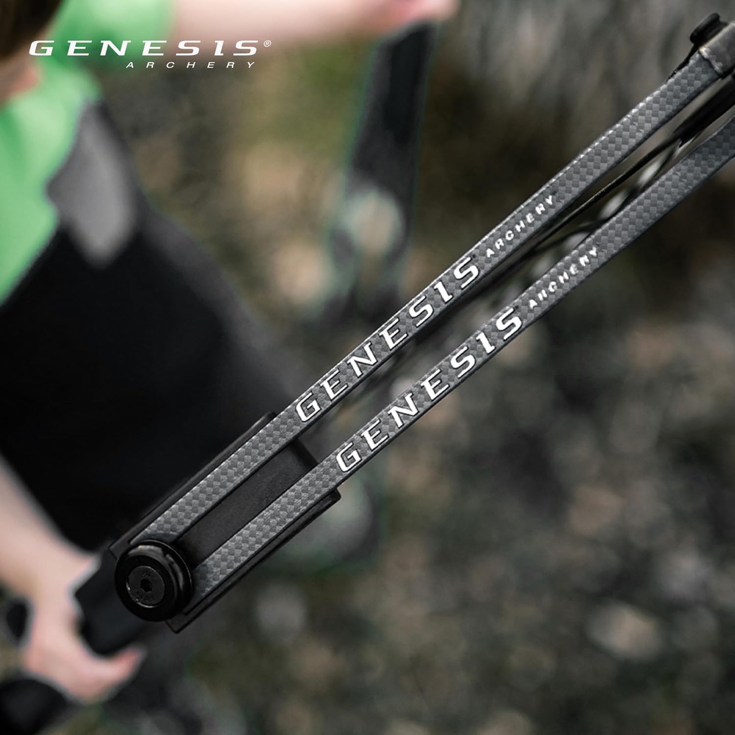 Genesis Original Lightweight Right Handed Archery Compound Bow w/Adjustable Aluminum Riser, Cam Draw Weight, & Draw Length for Kids and Adults, Carbon