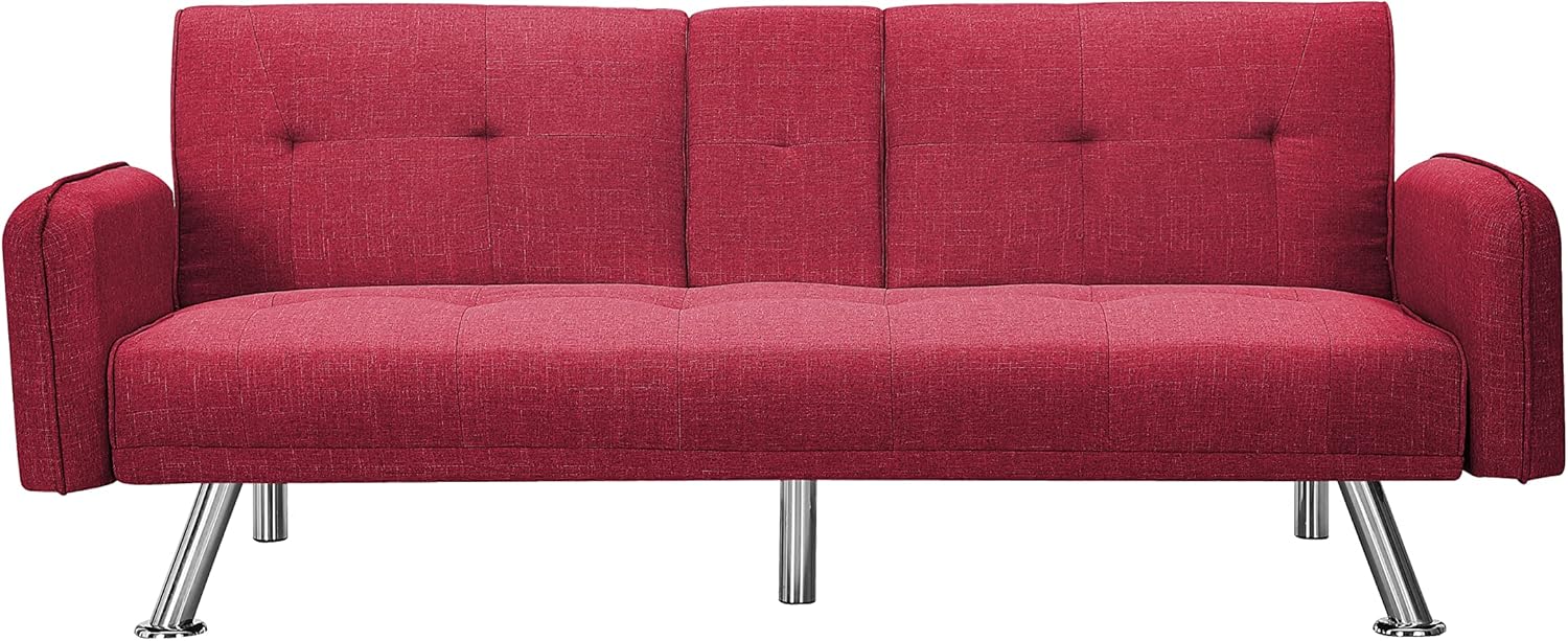 Simple and Fashionable Design Sofa Bed, red Suitable for Living Room and Bedroom