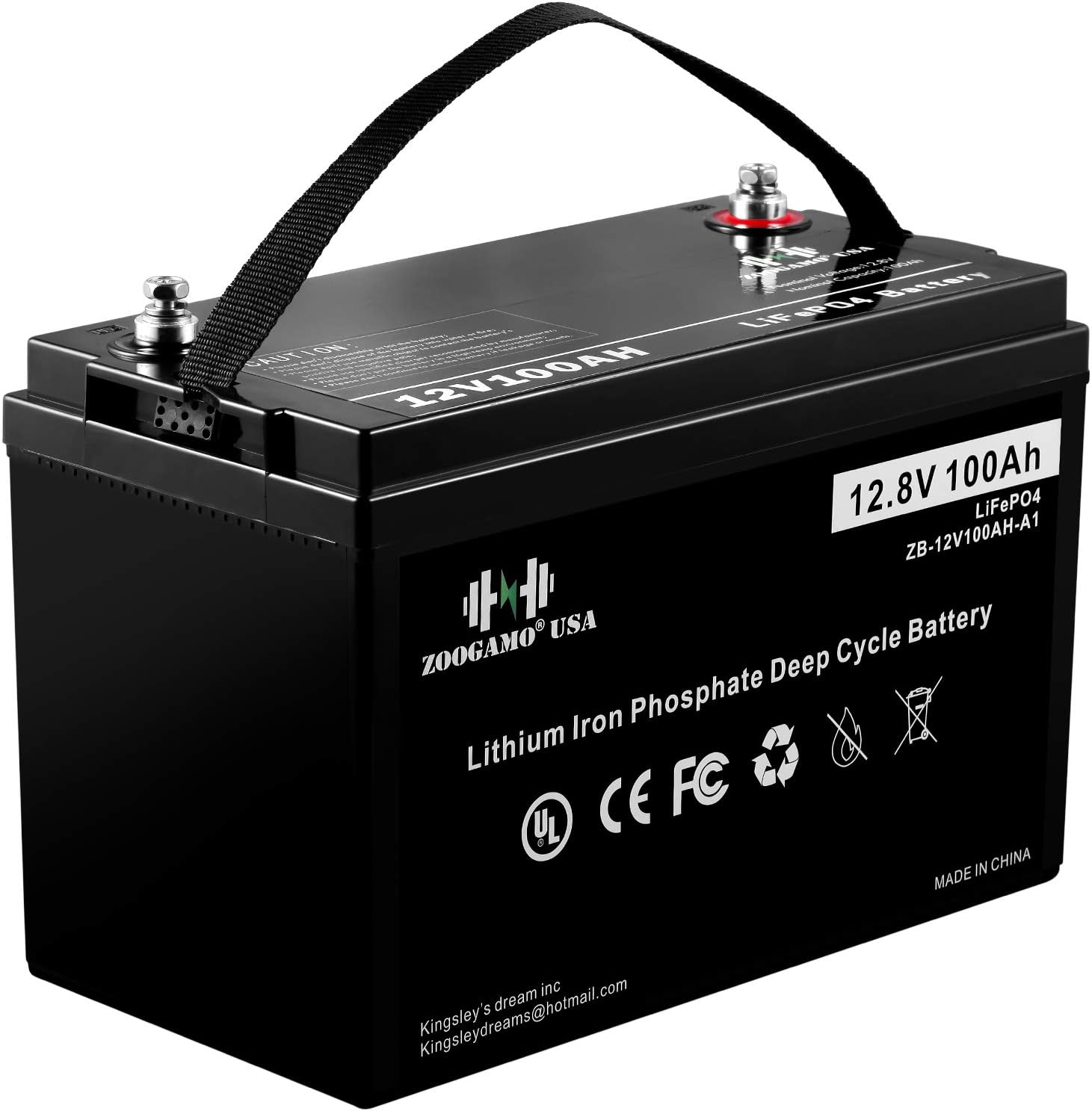ZOOGAMO 12V 300Ah Lithium LiFePO4 Deep Cycle Rechargeable Battery with Built-in BMS, 3000+ Cycles & 10-Year Lifetime, Perfect for RV, Solar, Marine, Overland, Off-Grid Applications (12V-300AH)