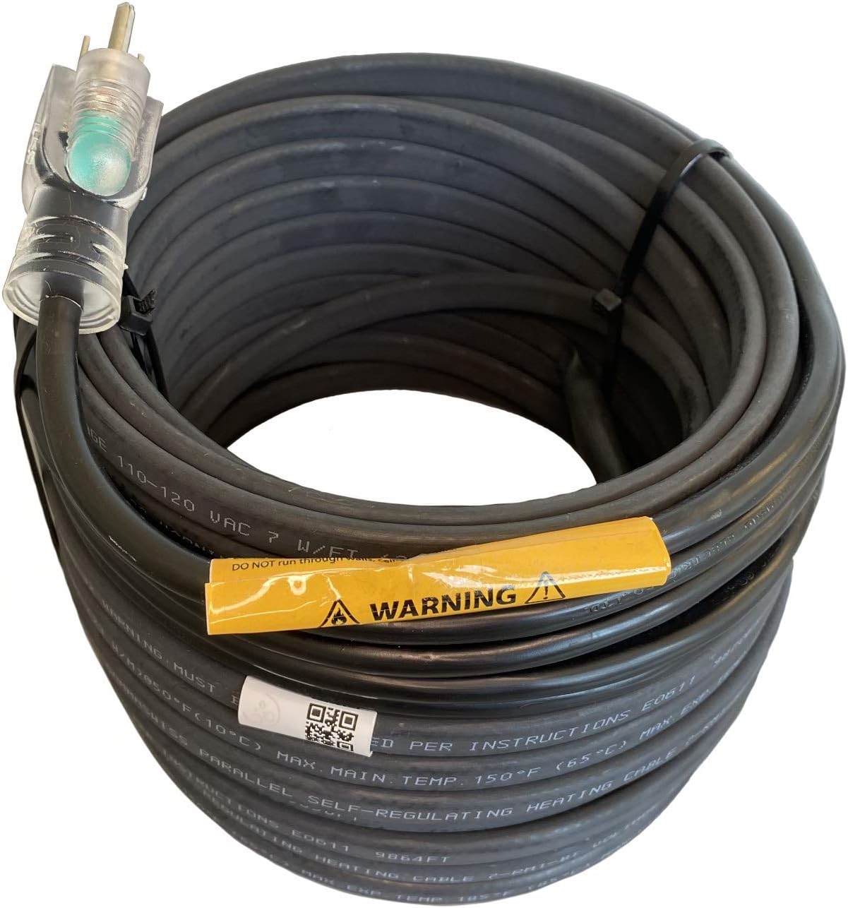WARMBRIDGE INC RoofMate Self-Regulating Heating Cable for Roof & Gutter De-Icing, 120V, 7Watts/Ft. (18-Feet + 10-ft Cold Lead)