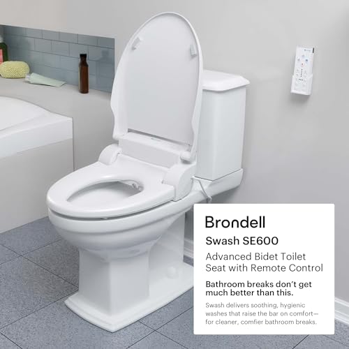 Brondell Swash SE600 Bidet Seat with Air Dryer, Stainless-Steel Nozzle, Nightlight, Deodorizer and Remote Control