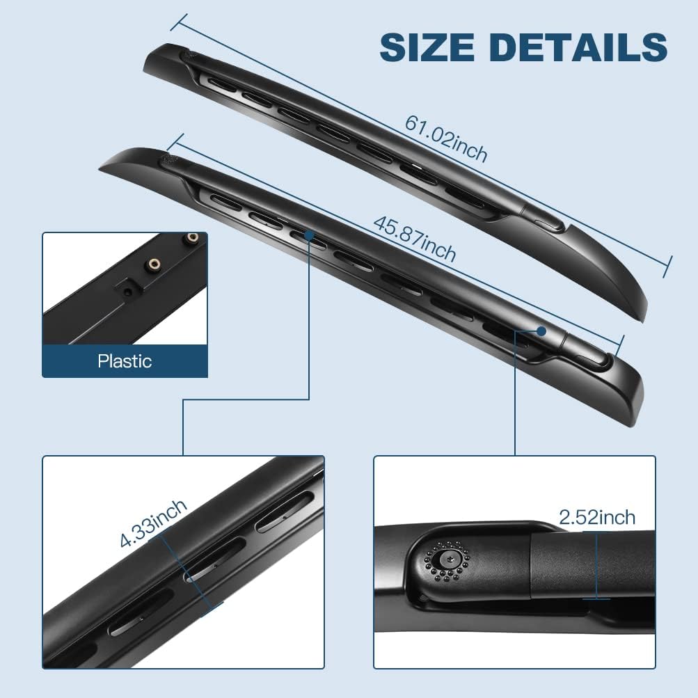 ECCPP Cross Bars Roof Rack fit for Toyota for Tacoma Double Cab 2005-2022 Cargo Racks Rooftop Luggage Canoe Kayak Carrier Rack(Not Fit Access Cab) - 2 Pieces