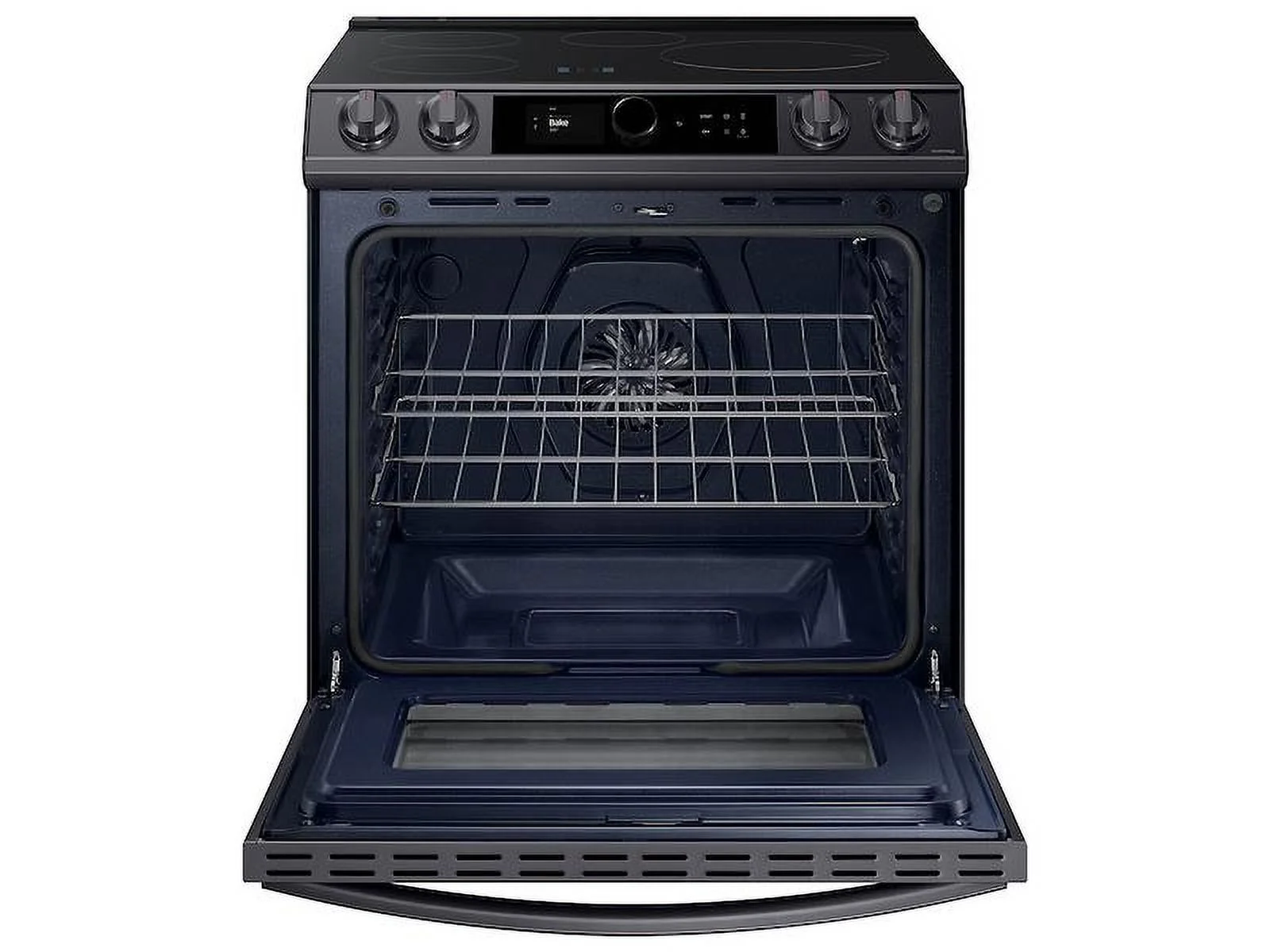 Samsung 6.3 cu. ft. Smart Slide-in Induction Range-Black Stainless NE63T8911SG