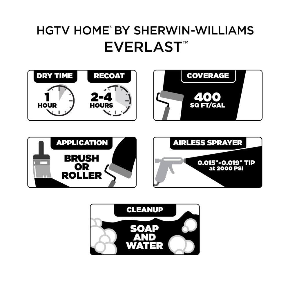 HGTV Home by Sherwin-Williams Everlast Flat Contented Hgsw3256 Exterior Paint (5-Gallon) | HGSW3256-833037
