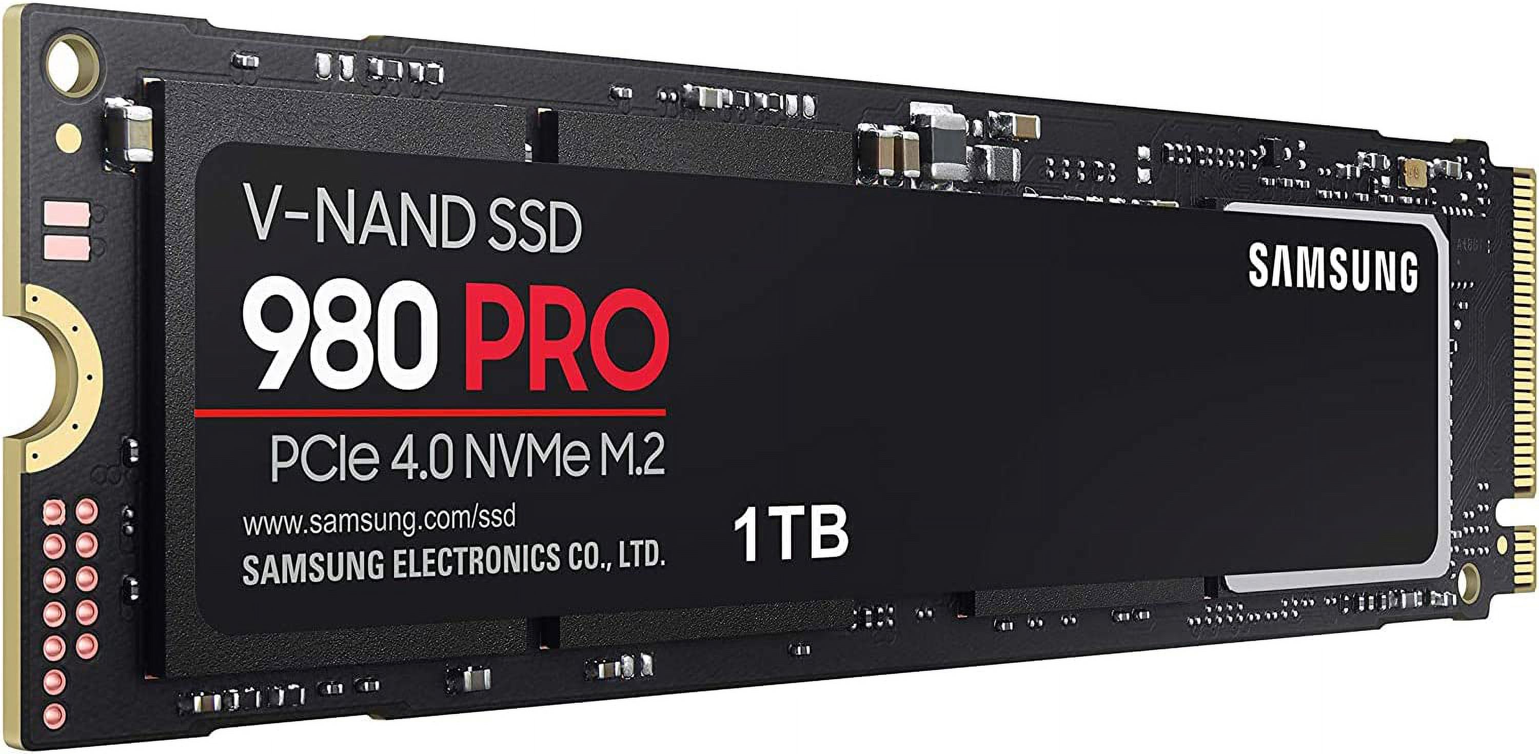 Samsung MZ-V8P1T0B/AM 980 PRO PCIe 4.0 NVMe SSD 1TB Bundle with Lexar 32GB High-Performance 800x UHS-I SDHC Memory Card + Deco Photo 6 x 6 inch Microfiber Cleaning Cloth