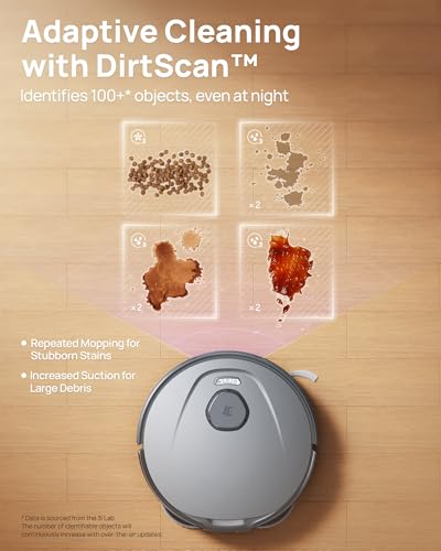 3i P10 Ultra Robot Vacuum and Mop Combo, Extendable Pad for Edge & Corner Mopping, 18000 Pa Suction Deep Cleaning, Auto Hot Water Washing & Drying, Self-Emptying, Self-Refilling, AI Obstacle Avoidance