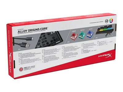 HyperX Alloy Origins Core Wired Gaming Mechanical Blue Switch Keyboard with RGB Back Lighting - Black - Each