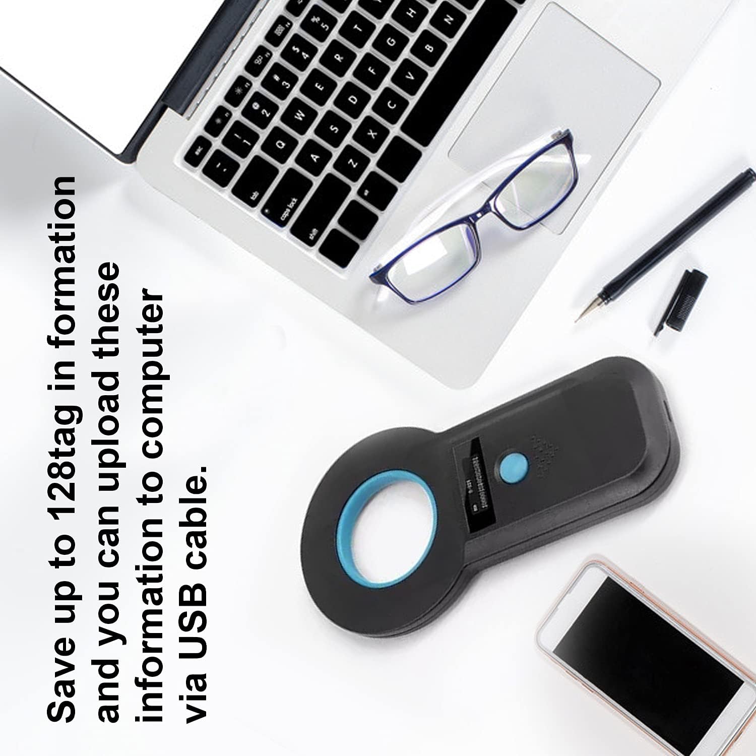 Pet Microchip Scanner, Animal Microchip Tag Reader Scanner,Three Ways to Connect,Recognize Quickly,Identify The Farther Distance