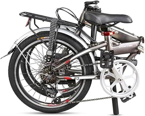 Folding Bicycle Lightweight Alloy Folding City Bike Bicycle, Foldable Bicycle Small Unisex Folding Bicycle 7-Speed Variable Speed, Adult Portable Bicycle City Bicycle