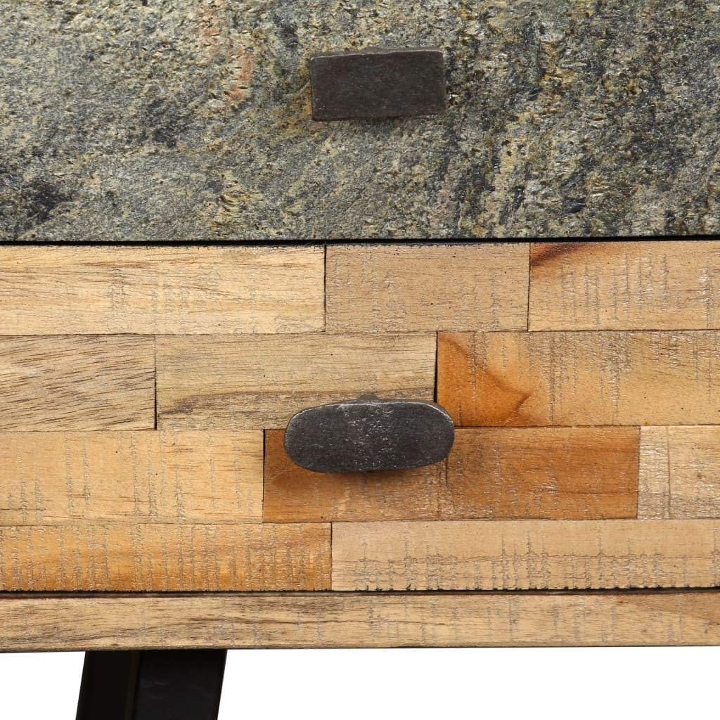 Writing Desk,Office Desk with Drawers,Study Desk,Secretary Desk,Bedroom Desk,with 4 Drawers,Can be Used as a Computer Table, Worktable, Solid Reclaimed Teak 43.3"x19.6"x29.9"