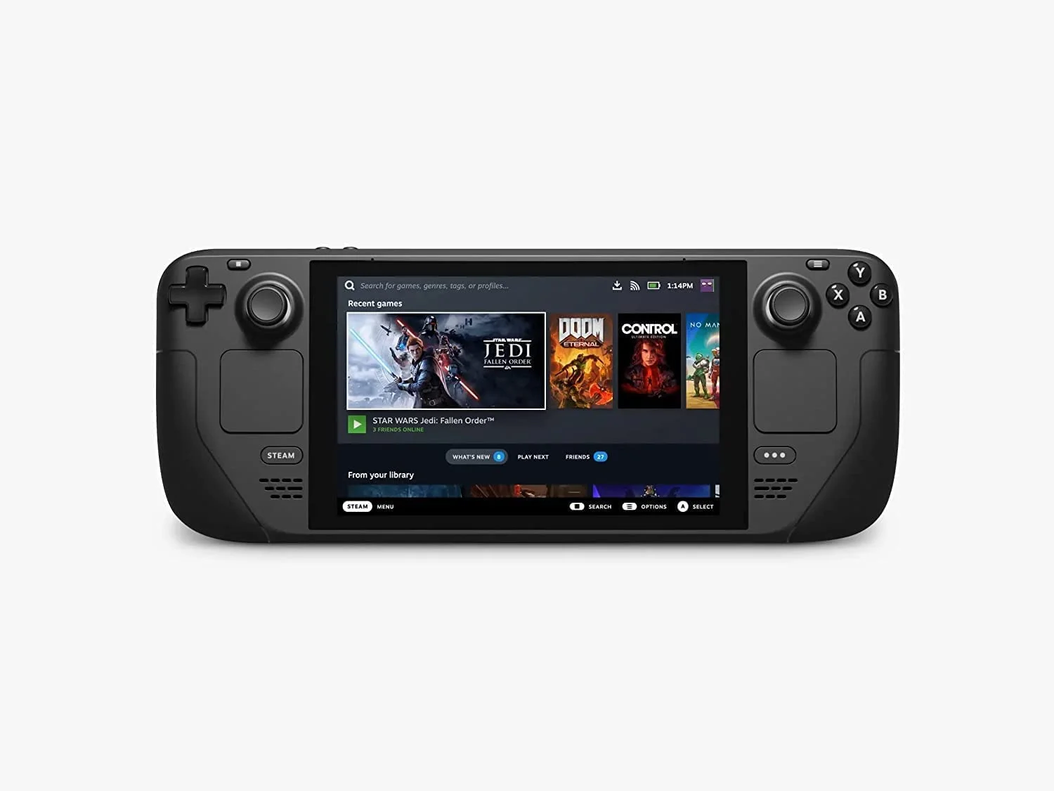 Valve Steam Deck 1TB Upgraded Handheld Gaming Console with Carring case, 1280 x 800 LCD Display  Silicone Soft Cover Protector & Joystic Cap & Tempered Glass Film Bundle