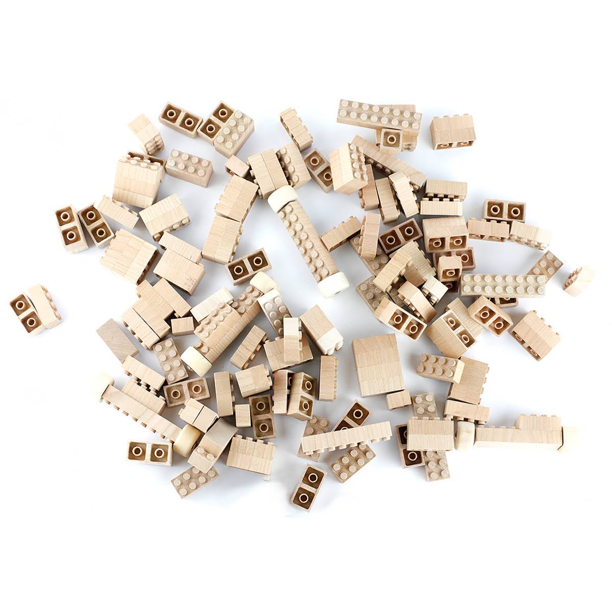Once Kids Eco Bricks Wooden Set - 250 Piece