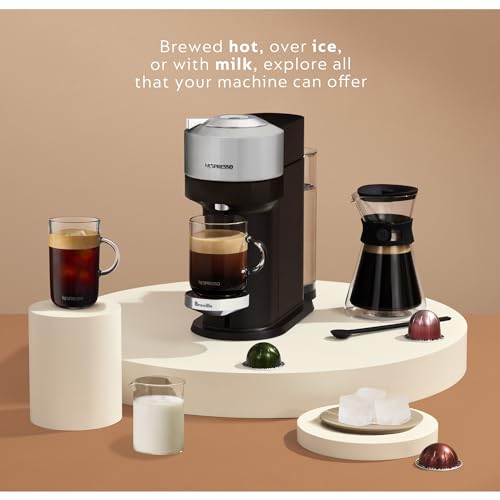 Nespresso Vertuo Next Coffee and Espresso Machine by Breville,1.1 liters, Dark Chrome